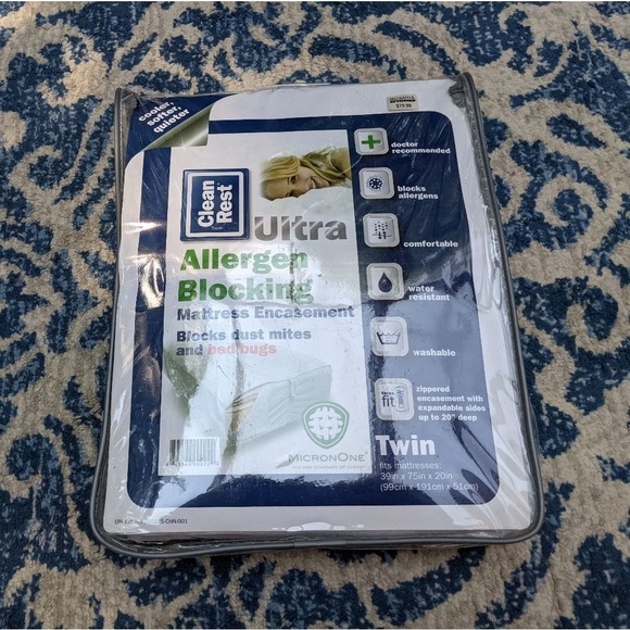 Twin sz Allergen Blocking mattress encasement - Picture 1 of 4